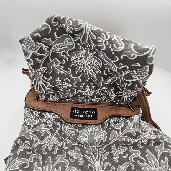LIZ SOTO Brown/Taupe convertible bag backpack - Picture 4 of 15